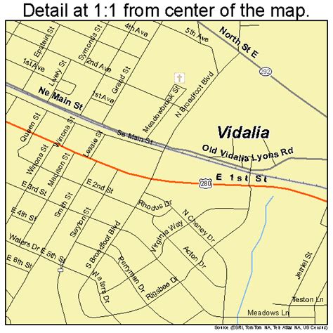 Vidalia Georgia Street Map 1379388