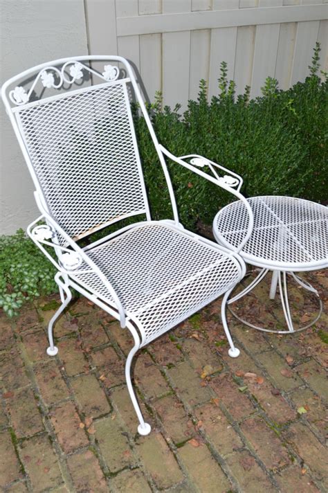 Vintage Wrought Iron Patio Chairs With Table Ebth