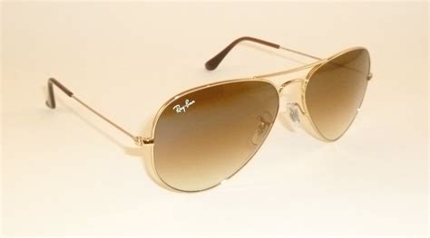 New Ray Ban Aviator Sunglasses Gold Frame Rb 3025 001 51 Gradient Brown 55mm Ebay