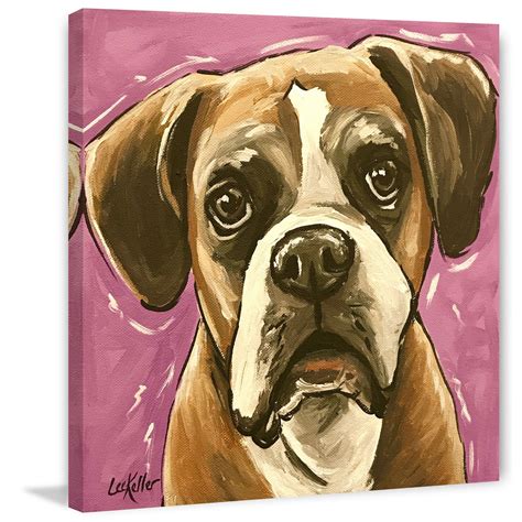 Marmont Hill Handmade Boxer Cam Print On Wrapped Canvas Overstock