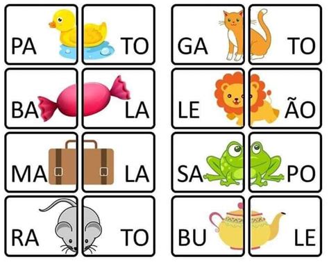 Alfabetização - Quebra-cabeça das palavras | Pedagogia Ideias