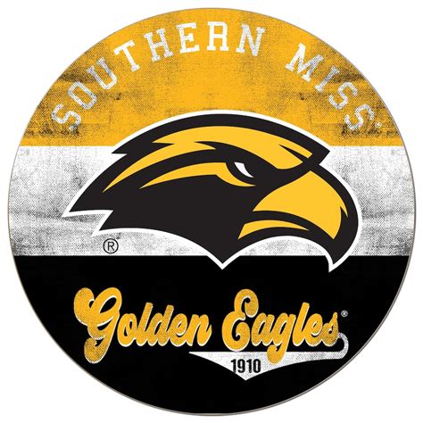 Southern Miss Golden Eagles 20 X 20 Retro Logo Circle Sign