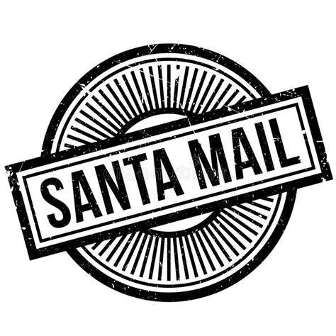Santa Mail Rubber Stamp Stock Vector Illustration Of Santa 87578552