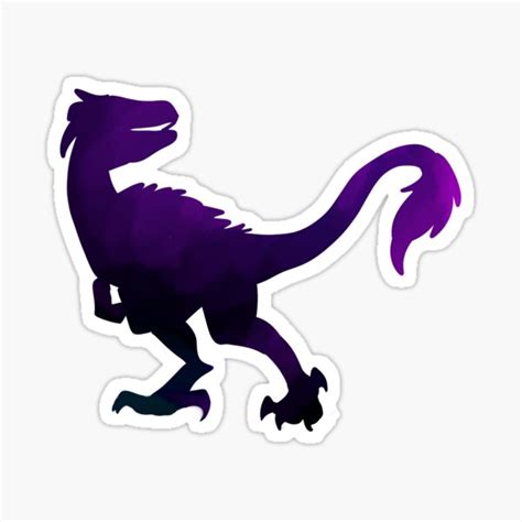 Purple Fade Raptor Silhouette Sticker For Sale By Zovanah Redbubble