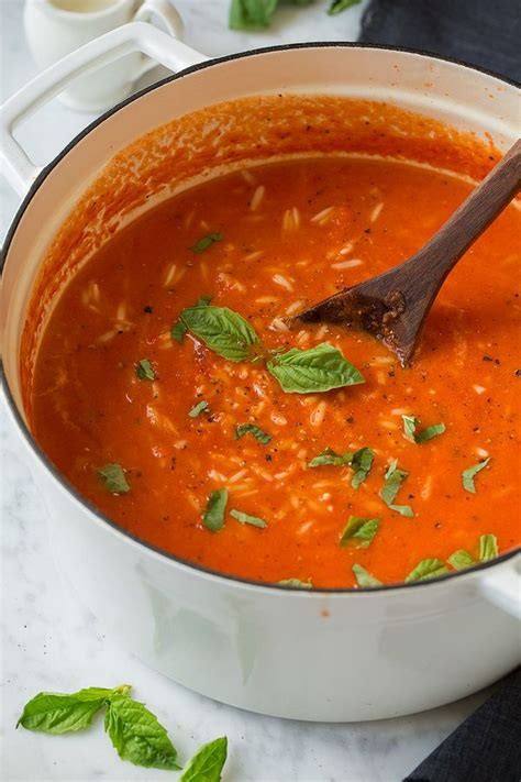 Creamy Roasted Red Pepper Tomato And Orzo Soup Cooking Classy