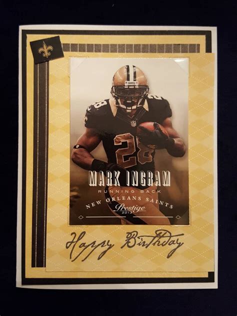New Orleans Saints Birthday Card With Michael Thomas Or Drew Etsy