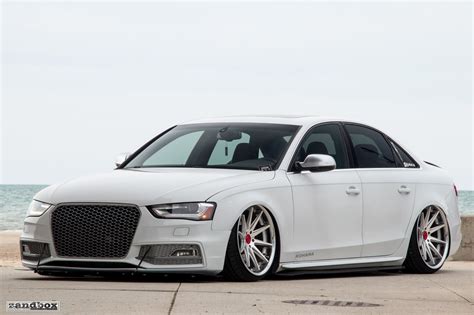 Stance Is Everything White Audi S4 Wearing Chrome Mesh Grille — Carid
