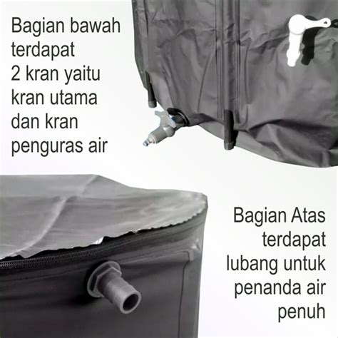 Enggak mungkin naik ke toren! Jual Tandon Air Lipat Praktis Kapasitas 1000 Liter di ...