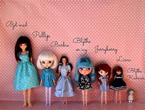 Doll Size Comparision Blythe Dolls Cute Dolls Custom Dolls