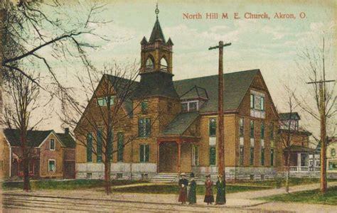 Akron North Hill M E Church X Akron Postcards