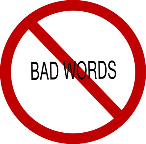 No Bad Words Clipart Clip Art Library