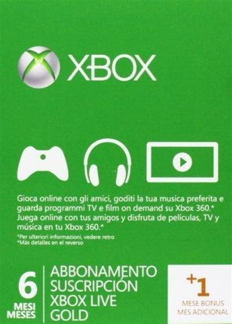 6 1 Month Xbox Live Gold Membership Xbox Onexbox 360 Cdkeys