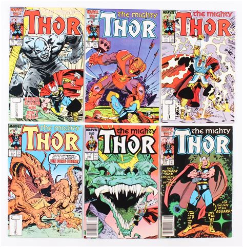 Lot Of 6 Vintage 1986 1987 Thor Marvel Comic Books