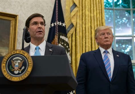 Terminated Mark Esper Fired As Pentagon Chief After Contradicting