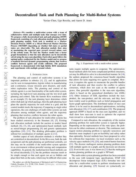 Decentralized Task And Path Planning For Multi Robot Systems DeepAI