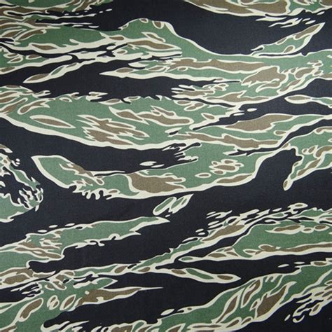 M Width Hunting Bionic Cotton Camo Fabric Tiger Stripe Green