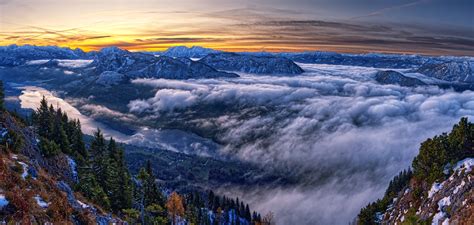 Download Panorama Horizon Austria Mountain Cloud Nature Landscape Hd