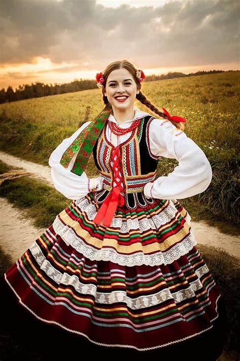 Haft I Strój Ludowy Traditional Clothing Of Poland Polish