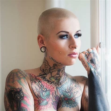 Platinum Buzz Cut Hair Pinterest Models Tattoo