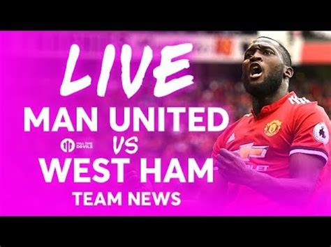 Michail antonio (west ham united) wins a free kick in the attacking half. LUKAKU!!! Manchester United vs West Ham LIVE PREMIER ...