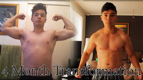4 Month Body Transformation Weight Loss Youtube