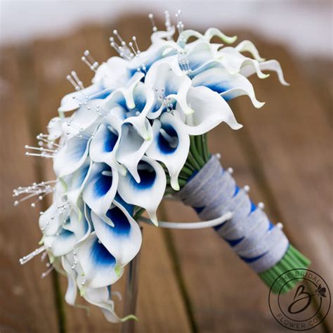 Brooch bouquet, wedding bouquet, bridal bouquet, bridesmaids bouquets, flower girl, wedding corsage, brooch decor,brooch acces iamshoppingqueen 4.5 out of 5 stars (574) Blue calla lily cascading bouquet with silver pearls - The ...