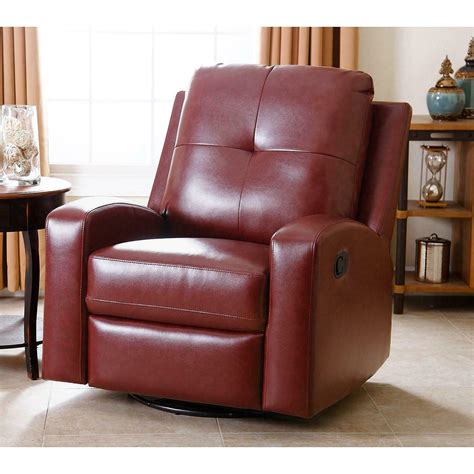 Club chairs convertible chairs dish chairs ergonomic office chairs executive office chairs folding chairs gaming chairs glider chairs guest chairs kids accent chairs lift chairs office chairs recliners rocking chairs settees sleeper chairs slipper. Manual Red Leather Swivel Glider Recliner Chair 360