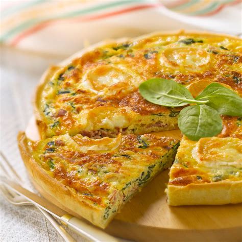 Quiche aux épinards chèvre et jambon cru Recettes