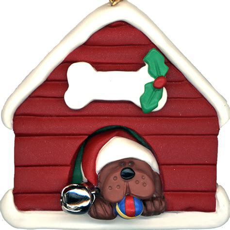 Dog House Brown Dog Personalized Christmas Ornament Do It Yourself