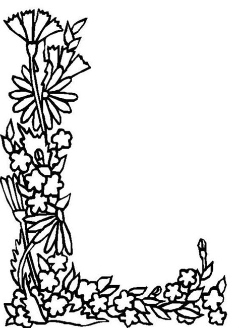 Coloring is a fun and relaxing activity that everyone loves, not only for kids, but also for adults. Alphabet Flowers Letter L Coloring Pages | Flower coloring ...
