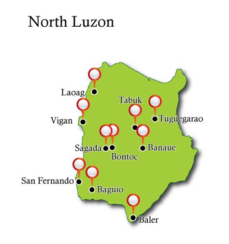 North Luzon Map Travel Authentic Philippines