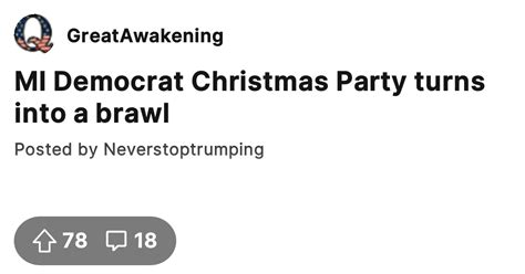 Mi Democrat Christmas Party Turns Into A Brawl The Great Awakening
