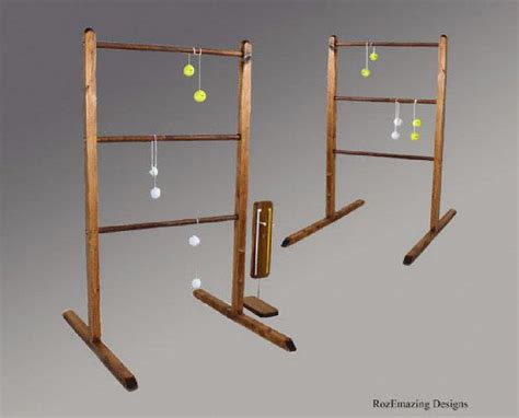 Ladder Ball Game Set With Tote Wooden By Rozemazingdesigns Ladder