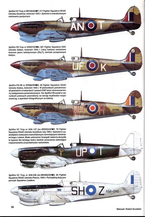 Supermarine Spitfire Mk V Raf Variants Wwii Fighter Planes