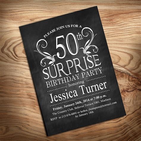 Items Similar To 50th Surprise Birthday Invitation Diy Printable