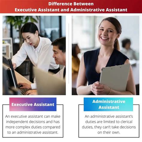 Executive Assistant Vs Administrative Assistant Difference And Comparison