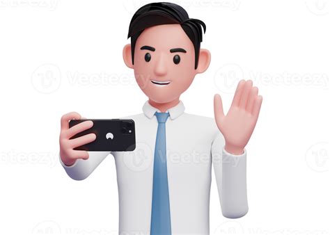 Free Portrait Of A Businessman In White Shirt Making A Video Call With