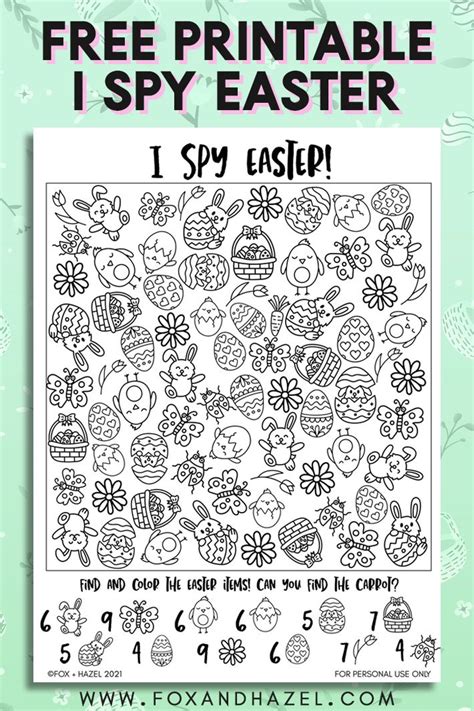 free printable i spy easter activity sheet fox hazel free art