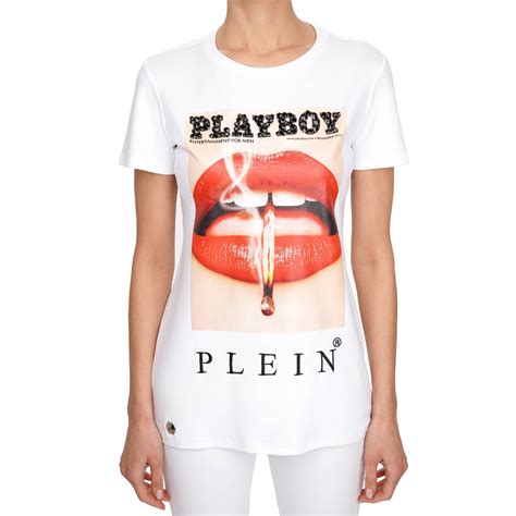 Philipp Plein Playboy Magazine 2013 Cover Print Crystal Lips T Shirt