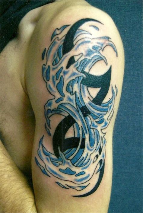 Then again, there are others who proudly favor the armband tribal tattoos. Tribal Ocean Waves Tattoo Designs - rose tatoo
