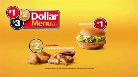 Mcdonalds 1 2 3 Dollar Menu Tv Spot Mcchicken And Chicken