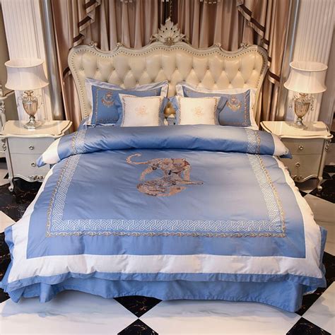 Luxury 60s Egypt Cotton Royal Charm Bedding Set Embroidery Duvet Cover