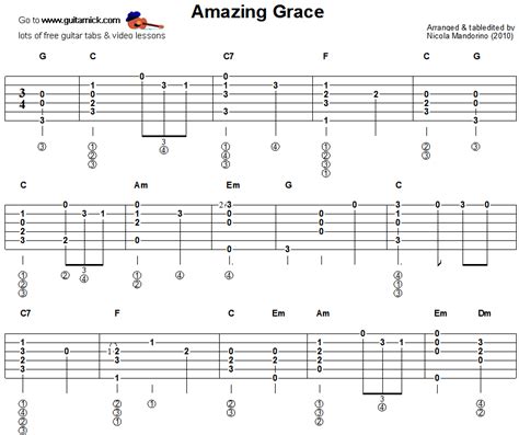 D g d amazing grace how sweet the sound d a that. Amazing Grace - fingerstyle guitar tablature 1 | love ...