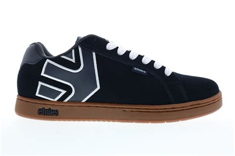 Etnies Fader Mens Blue Suede Low Top Lace Up Skate Sneakers Shoes