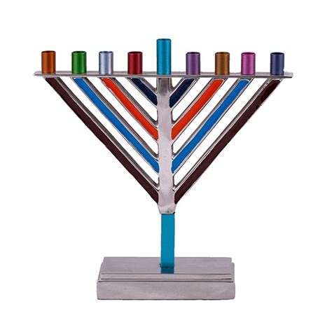 Large Colorful Chabad Hanukkah Menorah By Yair Emanuel Choice Of