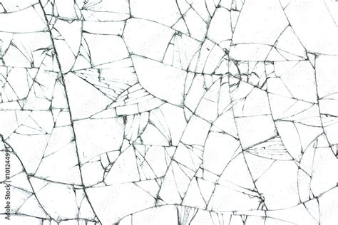 Broken Glass Texture On White Background Stock Photo Adobe Stock