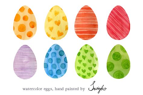 Easter Eggs Watercolor Clip Art ~ Illustrations On Creative Market