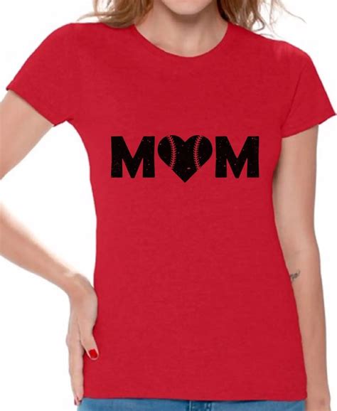 Mom Shirt Great Ts For Mothers Day Baseballer Mom Heart Black T Shirt Good Quality Brand T