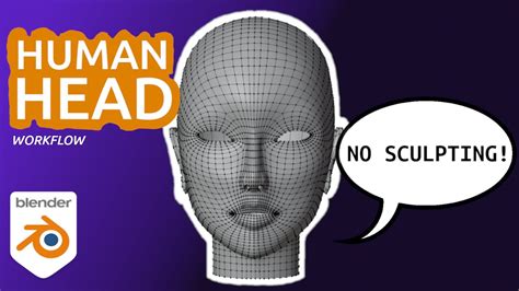 Human Head No Sculpting Quad Topology Blender Timelapse Youtube