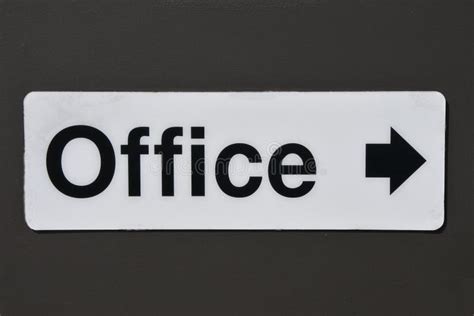 Office Sign With Directional Arrow Stock Photo Image Of Sign Company